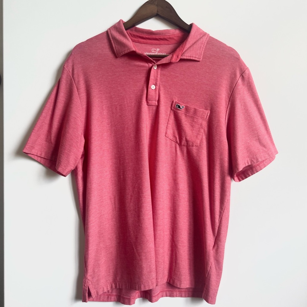 Vineyard Vines Light Red Men’s Polo Shirt Size Large